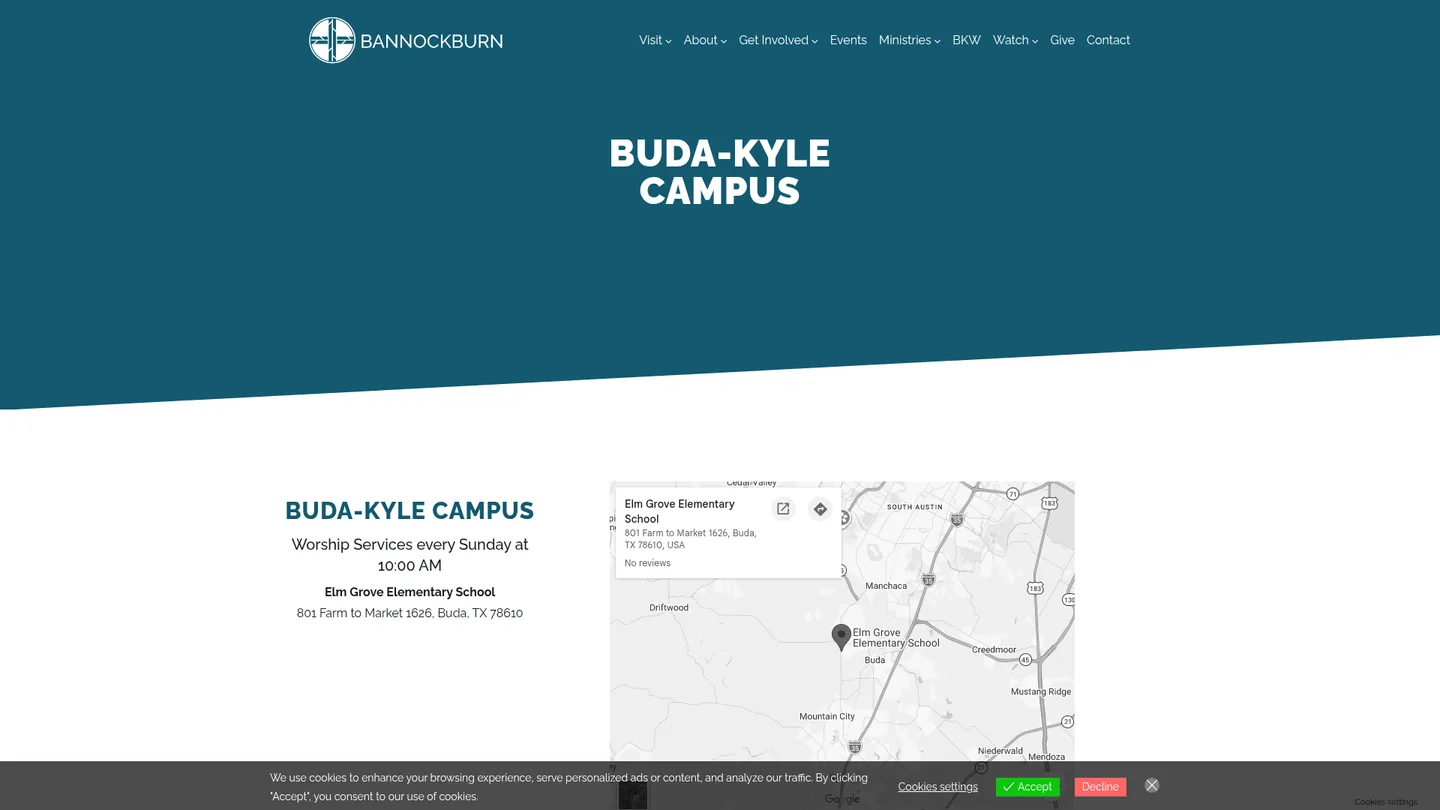 Bannockburn Buda-Kyle campus screenshot